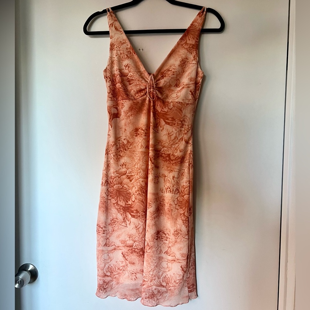 90s printed slip dress